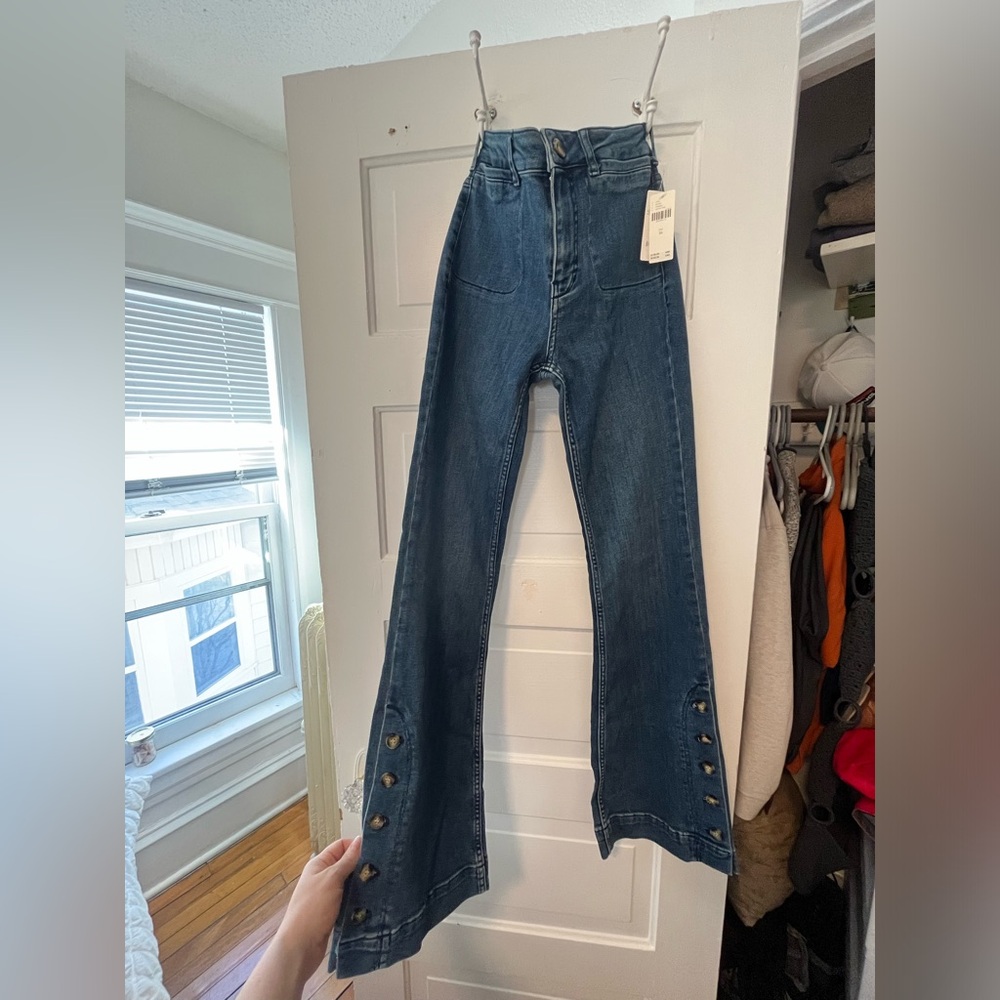 Anthropologie Dark Blue Flare Jeans